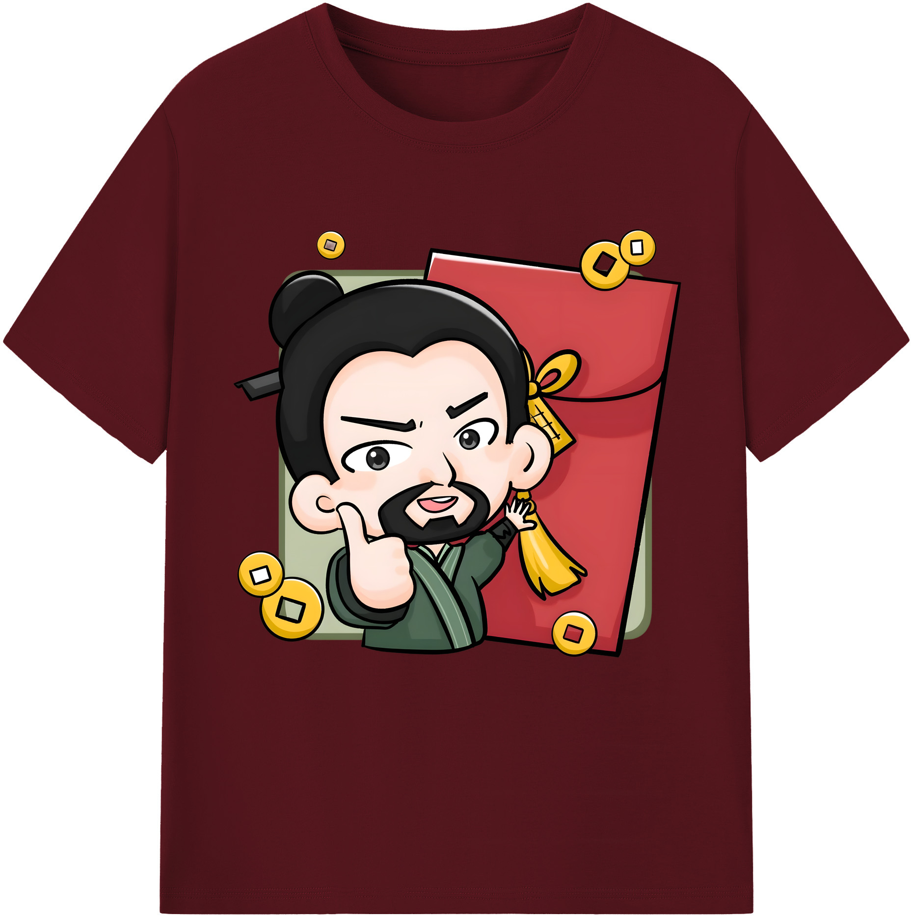 （画像用） Ne Zha 2 ナタ 魔童の大暴れ 綿100％半袖Tシャツ（フロントプリント）